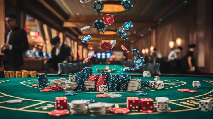 Roulette with multi-camera studio Multi-camera roulette studio with dealer and game wheel